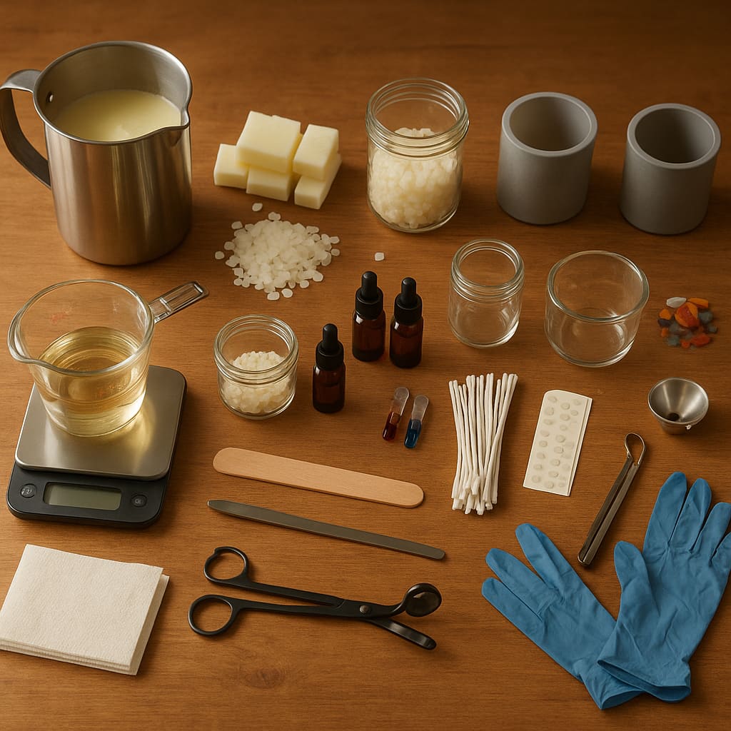 Workshop Setup mit Kerzen-Tools